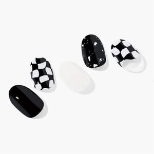 Ohora Semi Cured Gel Nail Strips N Checkers ND-349